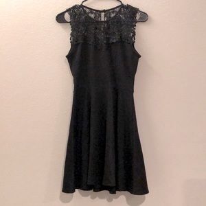 Charlotte Russe Black Mini Dress with Lace